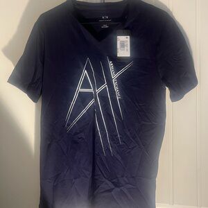 Armani Exchange Men's Dark Blue Graphic Tee